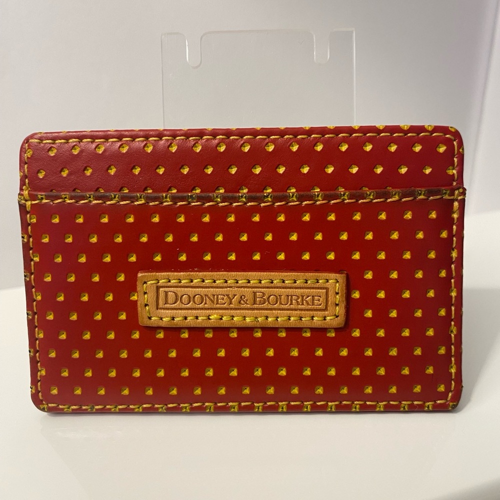 Dooney & Bourke || Cabrio Slim Card Case || Perforated Leather VINTAGE